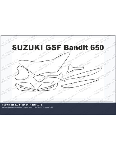 PPF Template - SUZUKI GSF Bandit 650 2005-2009.cdr 2