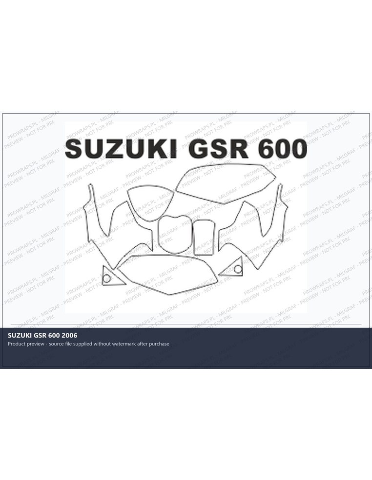PPF Template - SUZUKI GSR 600 2006