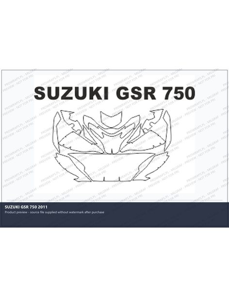 PPF Template - SUZUKI GSR 750 2011