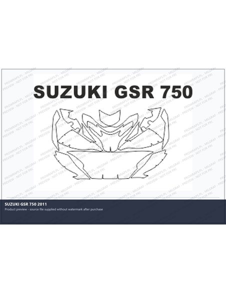 PPF Template - SUZUKI GSR 750 2011