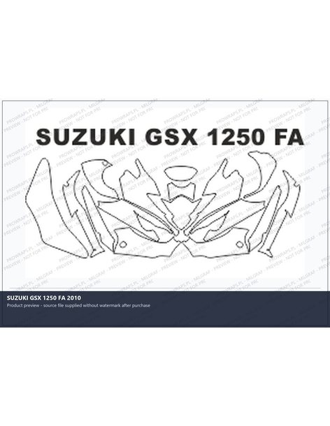 PPF Template - SUZUKI GSX 1250 FA 2010