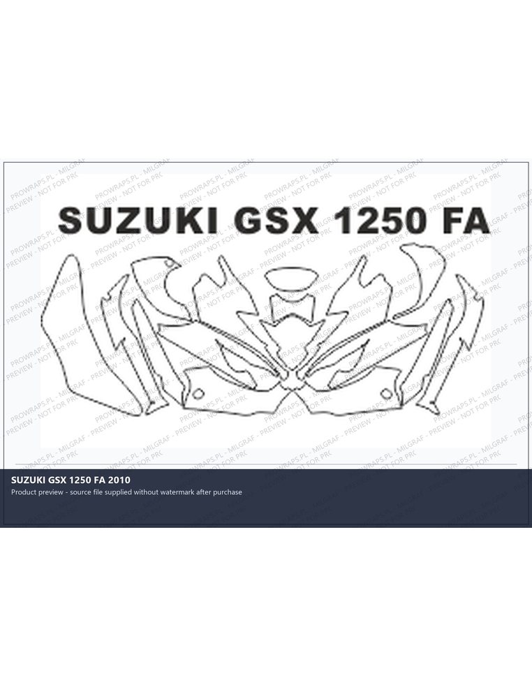 PPF Template - SUZUKI GSX 1250 FA 2010