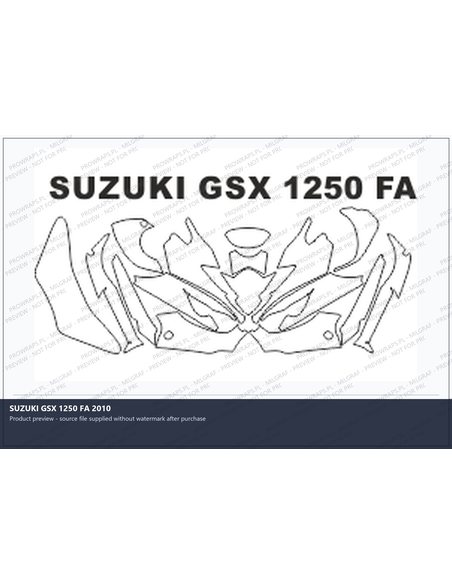 PPF Template - SUZUKI GSX 1250 FA 2010