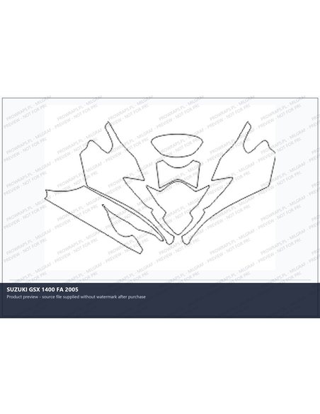 PPF Template - SUZUKI GSX 1400 FA 2005