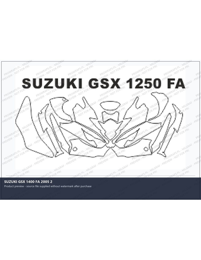 PPF Template - SUZUKI GSX 1400 FA 2005 2
