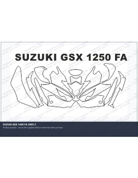 PPF Template - SUZUKI GSX 1400 FA 2005 2