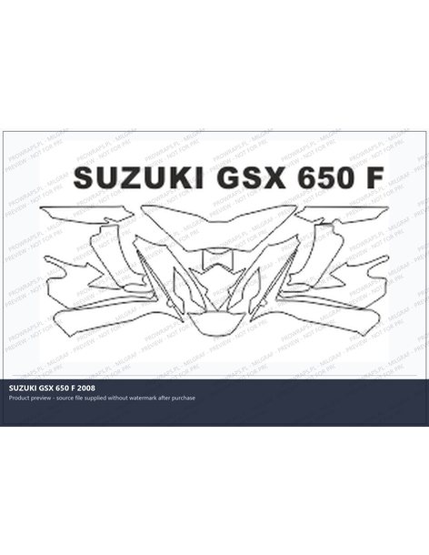 PPF Template - SUZUKI GSX 650 F 2008