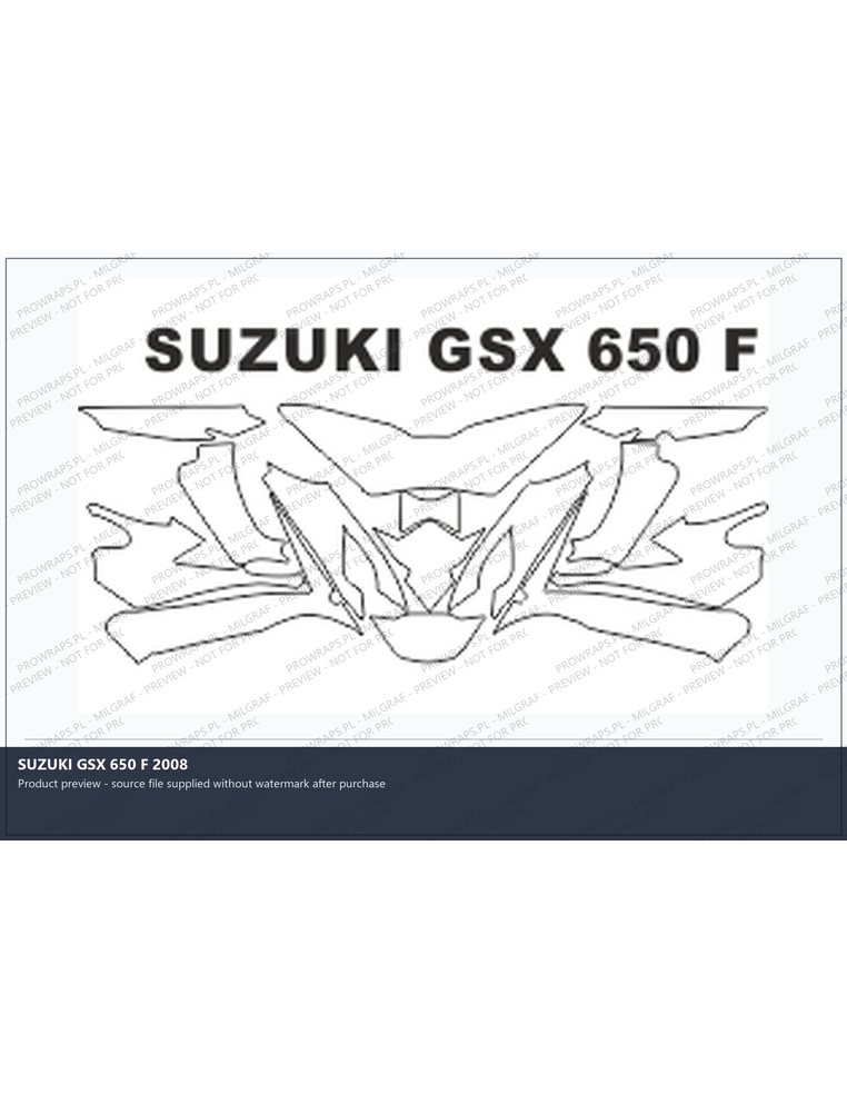 PPF Template - SUZUKI GSX 650 F 2008
