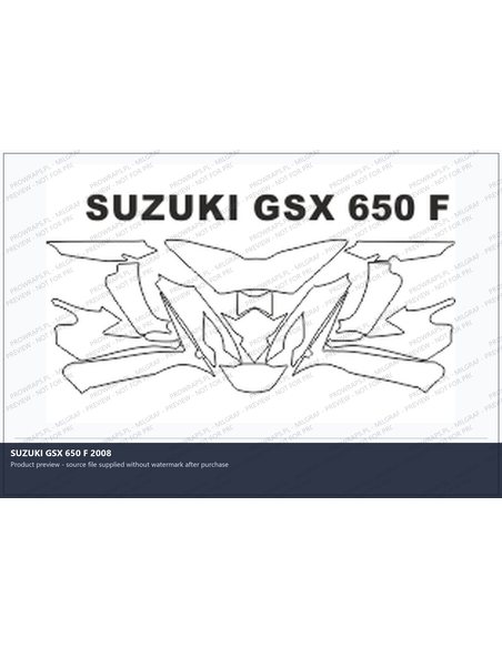 PPF Template - SUZUKI GSX 650 F 2008