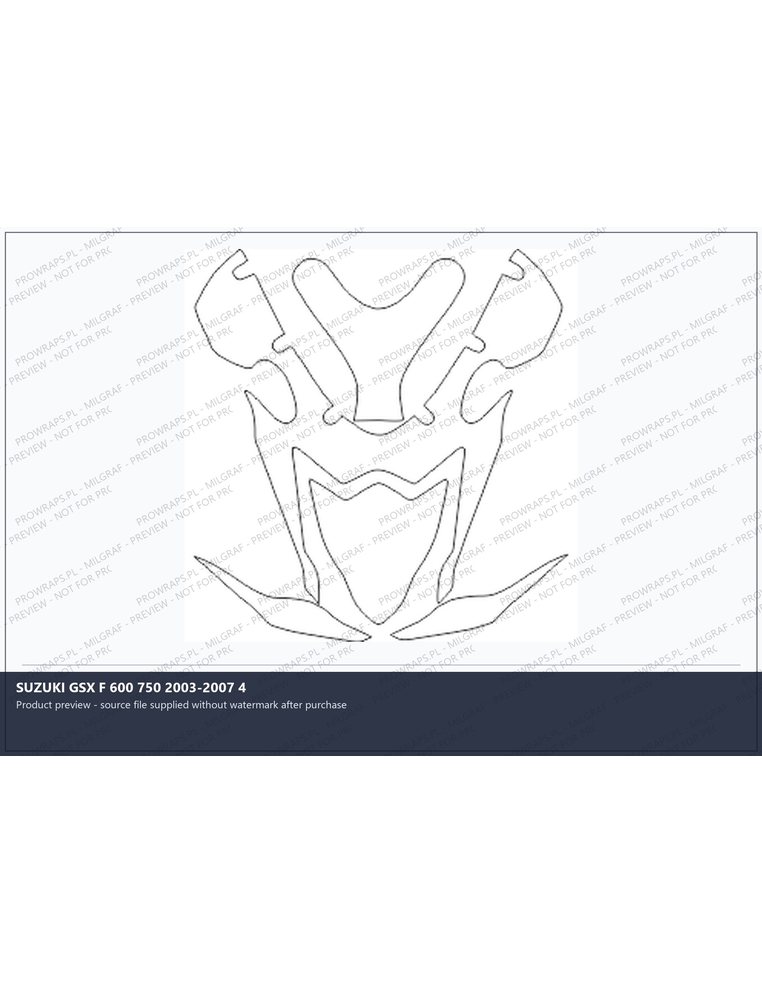 PPF Template - SUZUKI GSX F 600 750 2003-2007 4