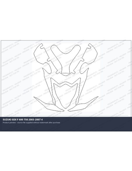 PPF Template - SUZUKI GSX F 600 750 2003-2007 4