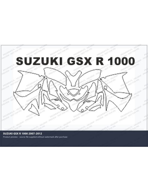 PPF Template - SUZUKI GSX R 1000 2007-2012
