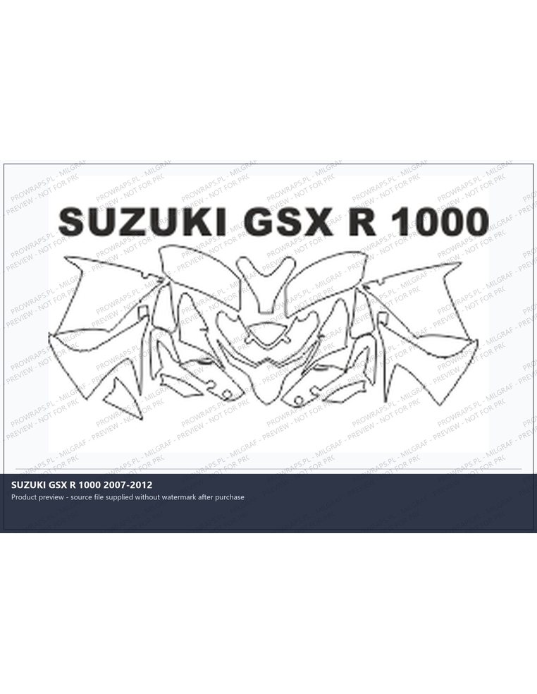 PPF Template - SUZUKI GSX R 1000 2007-2012
