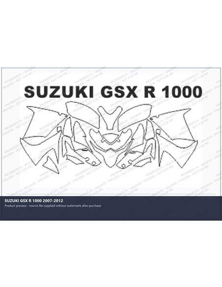 PPF Template - SUZUKI GSX R 1000 2007-2012