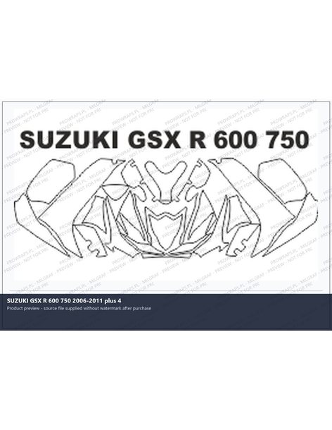 PPF Template - SUZUKI GSX R 600 750 2006-2011 plus 4