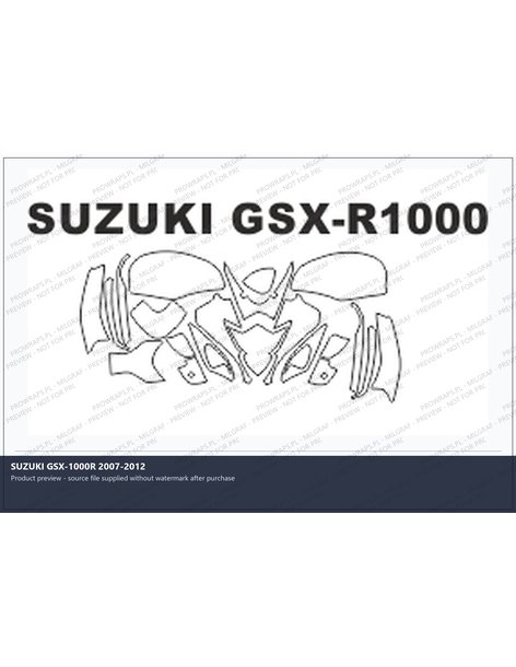 PPF Template - SUZUKI GSX-1000R 2007-2012