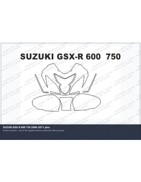 PPF Template - SUZUKI GSX-R 600 750 2006-2011 plus