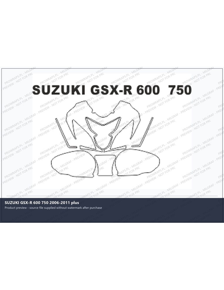 PPF Template - SUZUKI GSX-R 600 750 2006-2011 plus