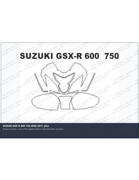 PPF Template - SUZUKI GSX-R 600 750 2006-2011 plus