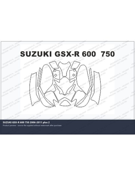 PPF Template - SUZUKI GSX-R 600 750 2006-2011 plus 2