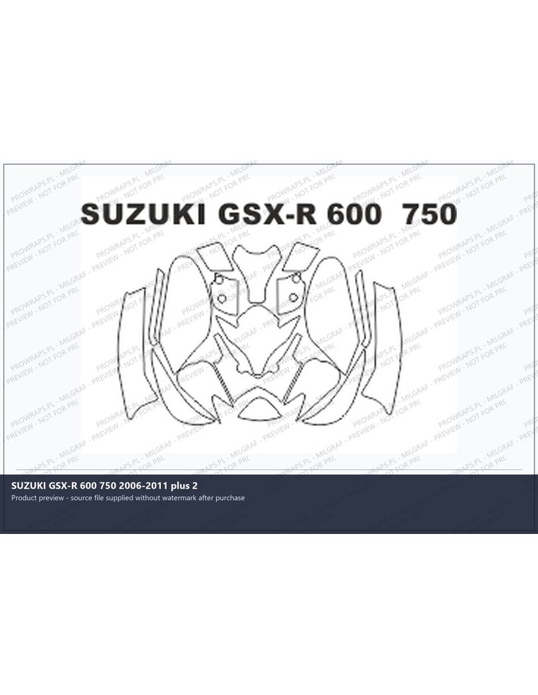 PPF Template - SUZUKI GSX-R 600 750 2006-2011 plus 2