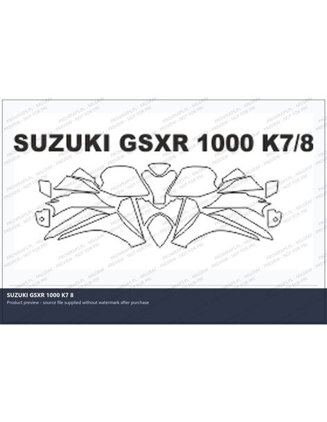 PPF Template - SUZUKI GSXR 1000 K7 8