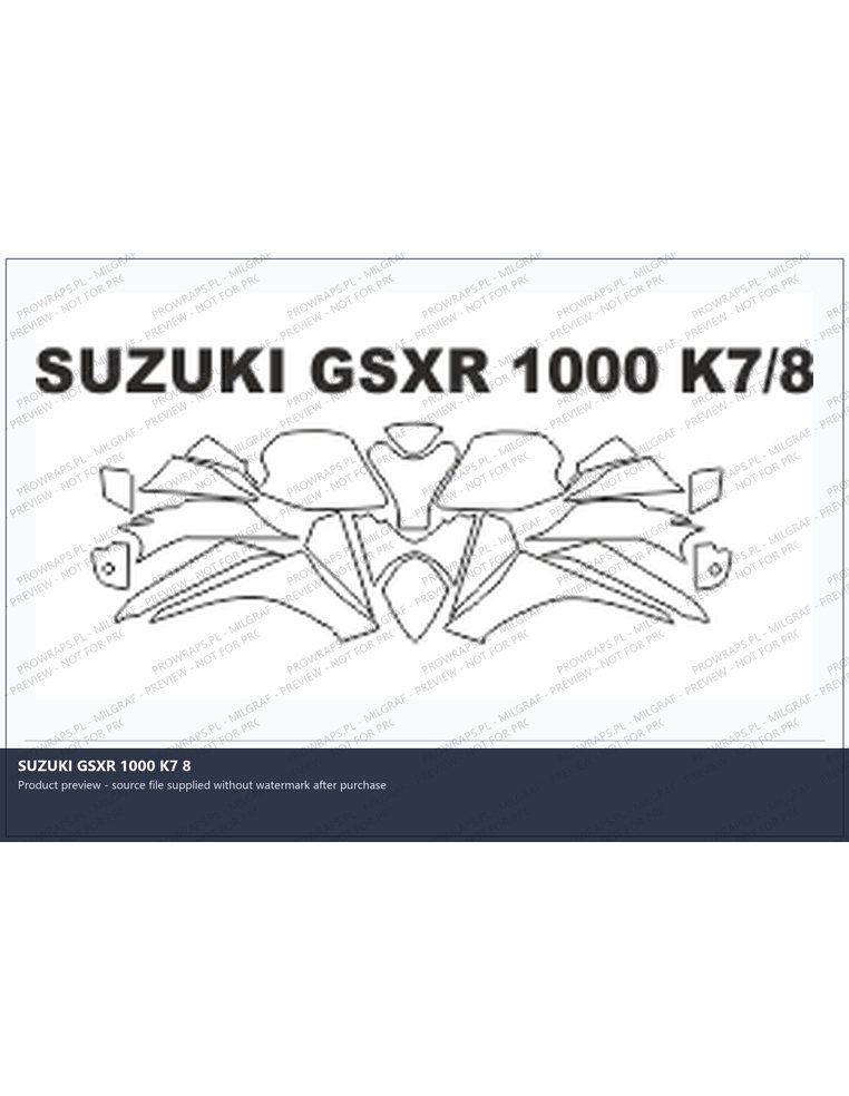 PPF Template - SUZUKI GSXR 1000 K7 8