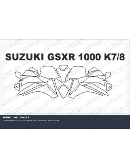 PPF Template - SUZUKI GSXR 1000 K7 8