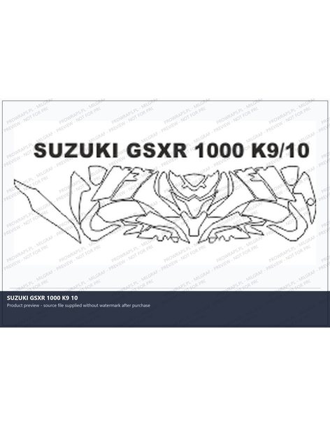 PPF Template - SUZUKI GSXR 1000 K9 10