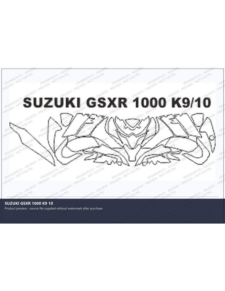 PPF Template - SUZUKI GSXR 1000 K9 10