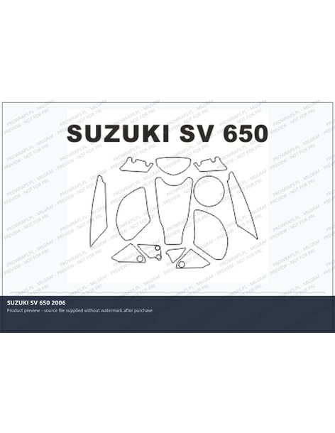 PPF Template - SUZUKI SV 650 2006