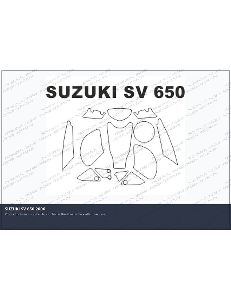 PPF Template - SUZUKI SV 650 2006