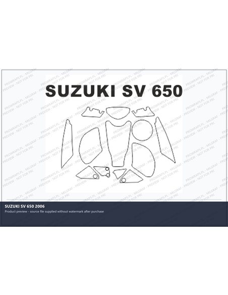 PPF Template - SUZUKI SV 650 2006