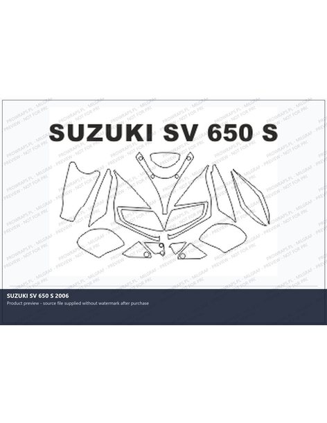 PPF Template - SUZUKI SV 650 S 2006