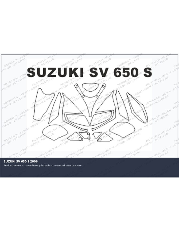 PPF Template - SUZUKI SV 650 S 2006