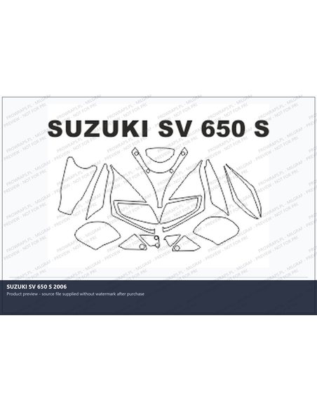 PPF Template - SUZUKI SV 650 S 2006