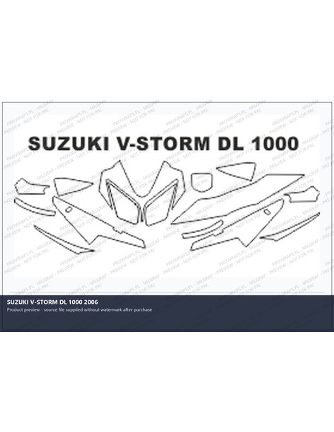 PPF Template - SUZUKI V-STORM DL 1000 2006