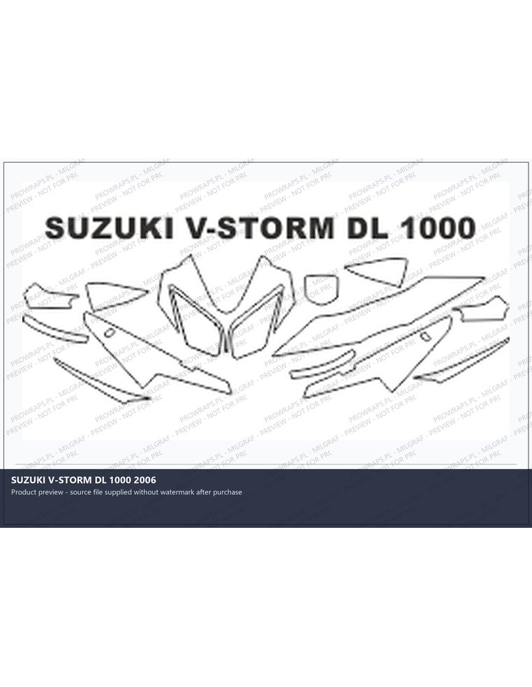 PPF Template - SUZUKI V-STORM DL 1000 2006