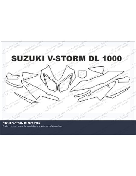 PPF Template - SUZUKI V-STORM DL 1000 2006