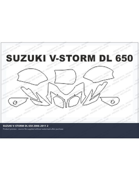 PPF Template - SUZUKI V-STORM DL 650 2006-2011 2