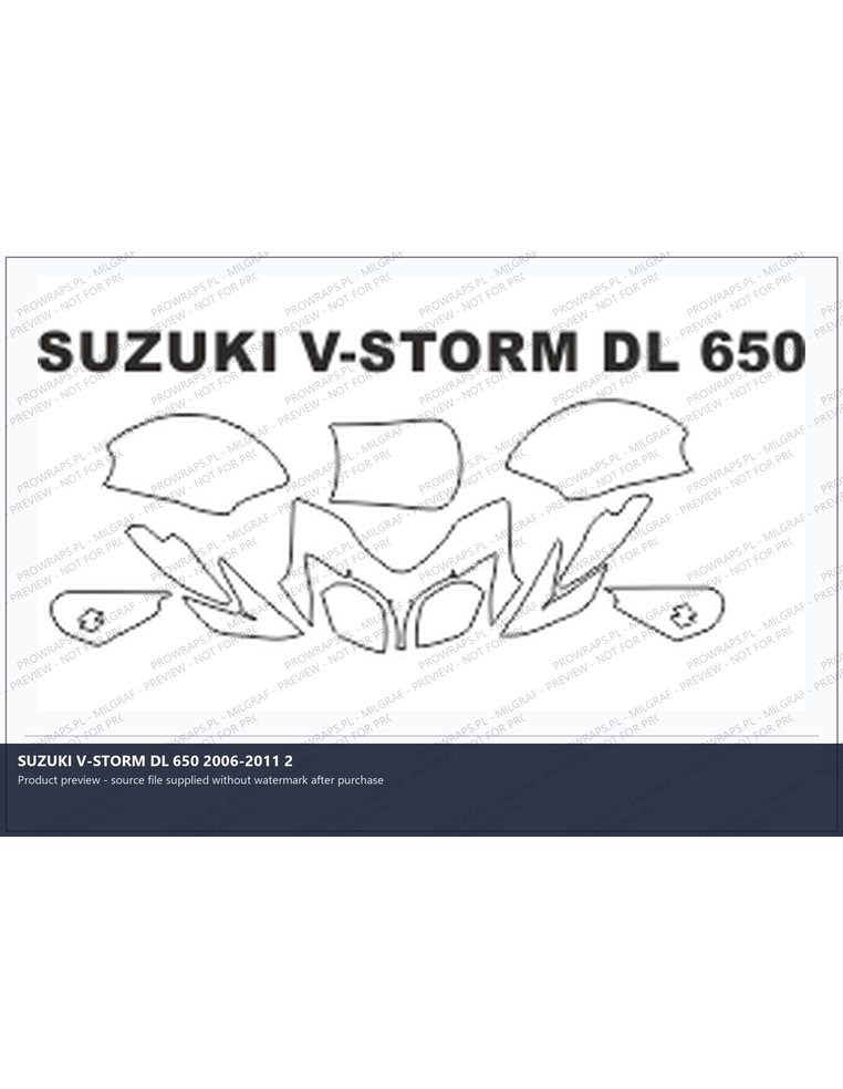 PPF Template - SUZUKI V-STORM DL 650 2006-2011 2