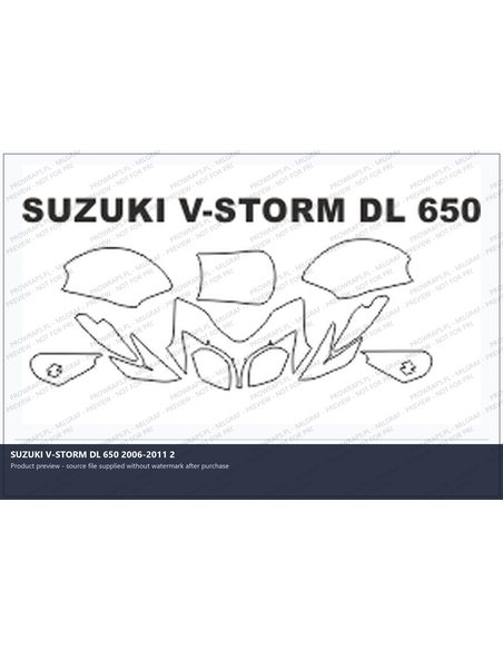 PPF Template - SUZUKI V-STORM DL 650 2006-2011 2