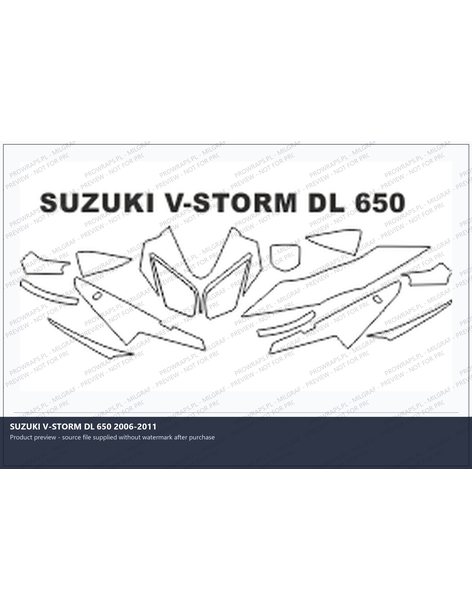 PPF Template - SUZUKI V-STORM DL 650 2006-2011