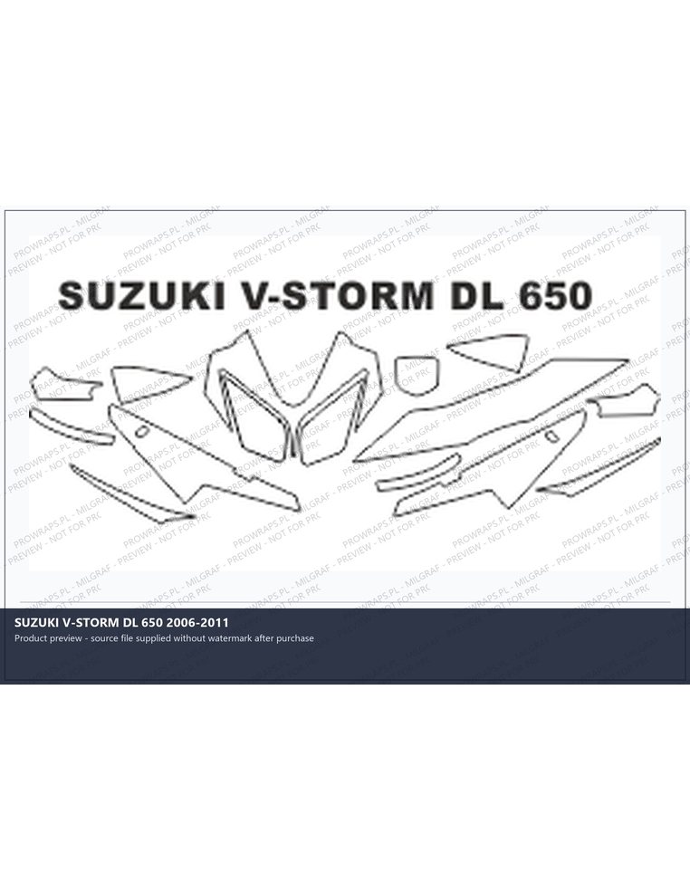 PPF Template - SUZUKI V-STORM DL 650 2006-2011