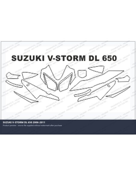 PPF Template - SUZUKI V-STORM DL 650 2006-2011