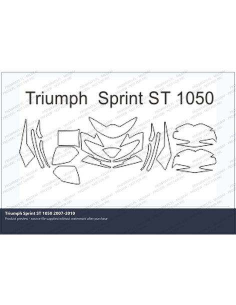 PPF Template - Triumph Sprint ST 1050 2007-2010