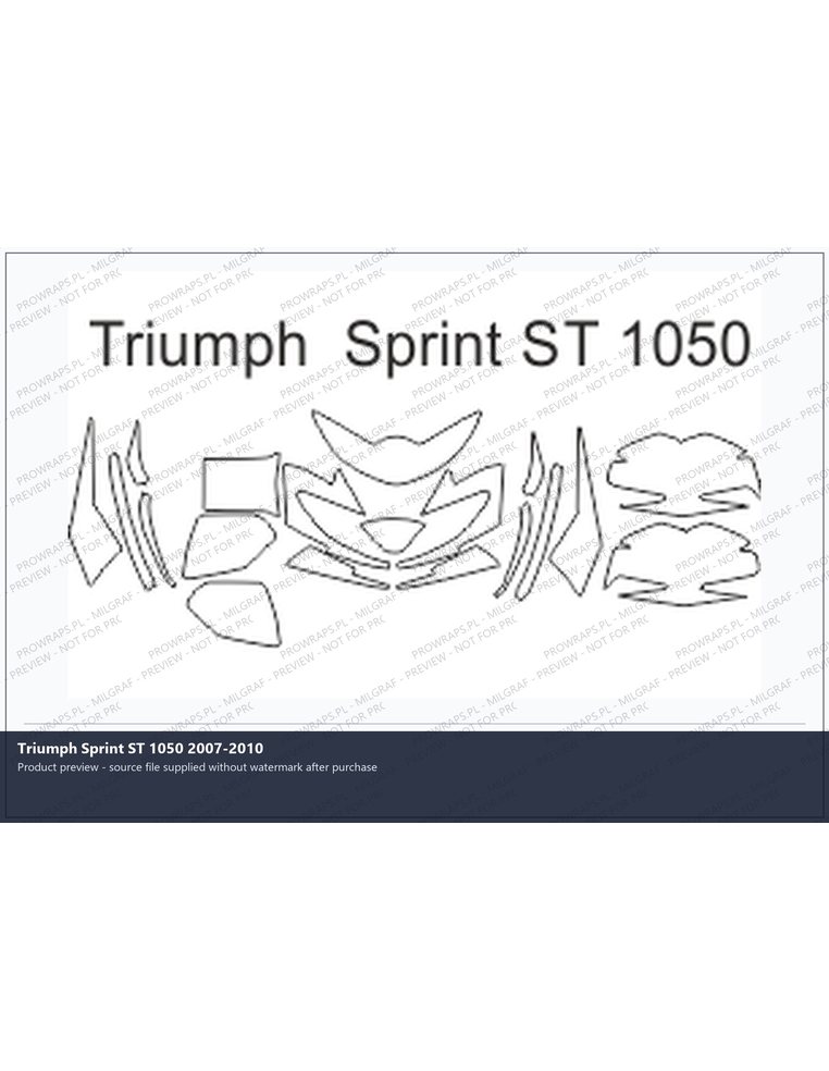 PPF Template - Triumph Sprint ST 1050 2007-2010