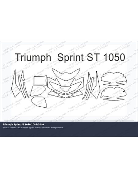 PPF Template - Triumph Sprint ST 1050 2007-2010