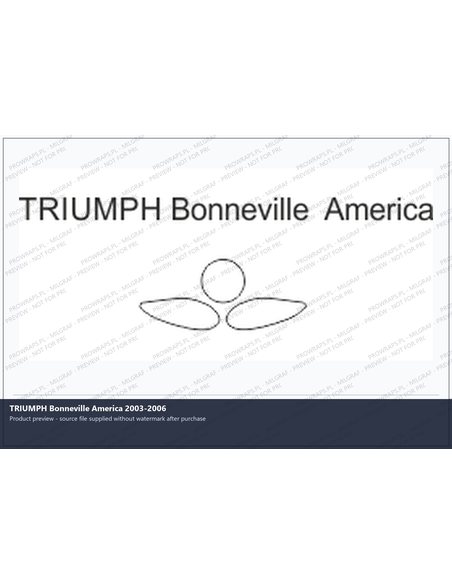 PPF Template - TRIUMPH Bonneville America 2003-2006