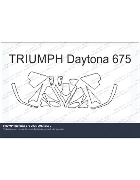 PPF Template - TRIUMPH Daytona 675 2006-2013 plus 2
